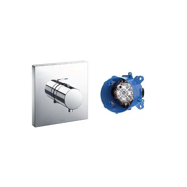 Temperature control valve for push button type, with wall mounted accessories TBV02402B_TBN01001B