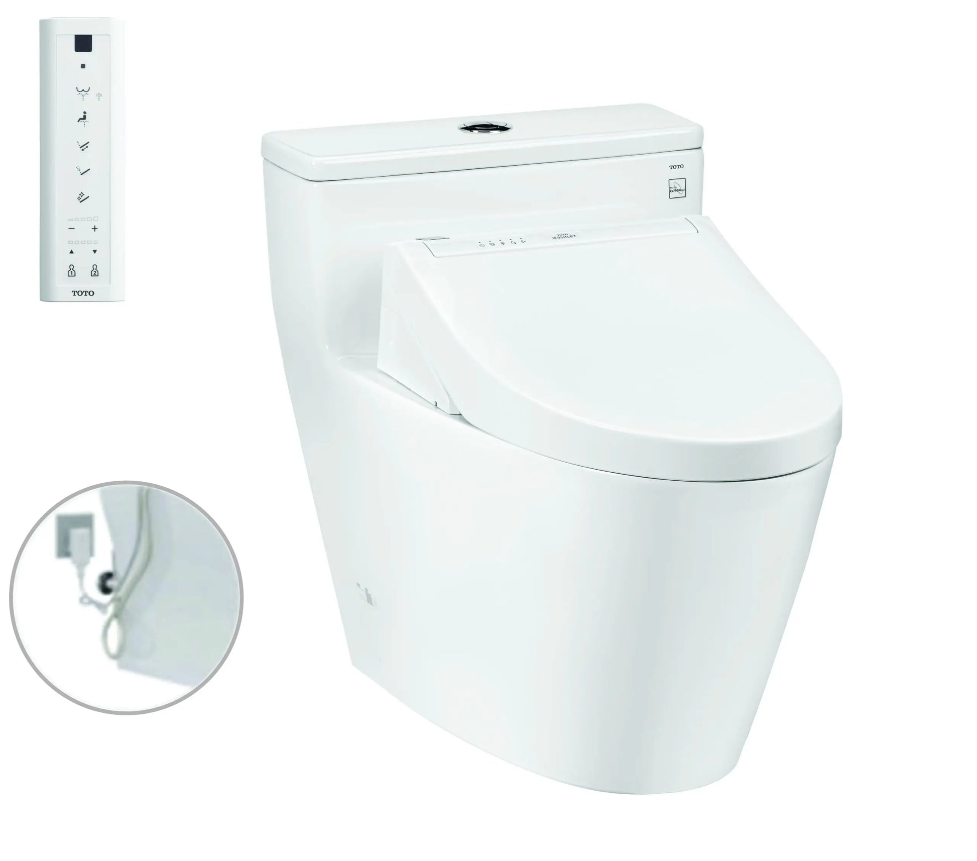 Bàn cầu 1 khối kèm nắp rửa điện tử WASHLET dòng C5 TCF24410AAA MS625DW14XW - Daisan Mart