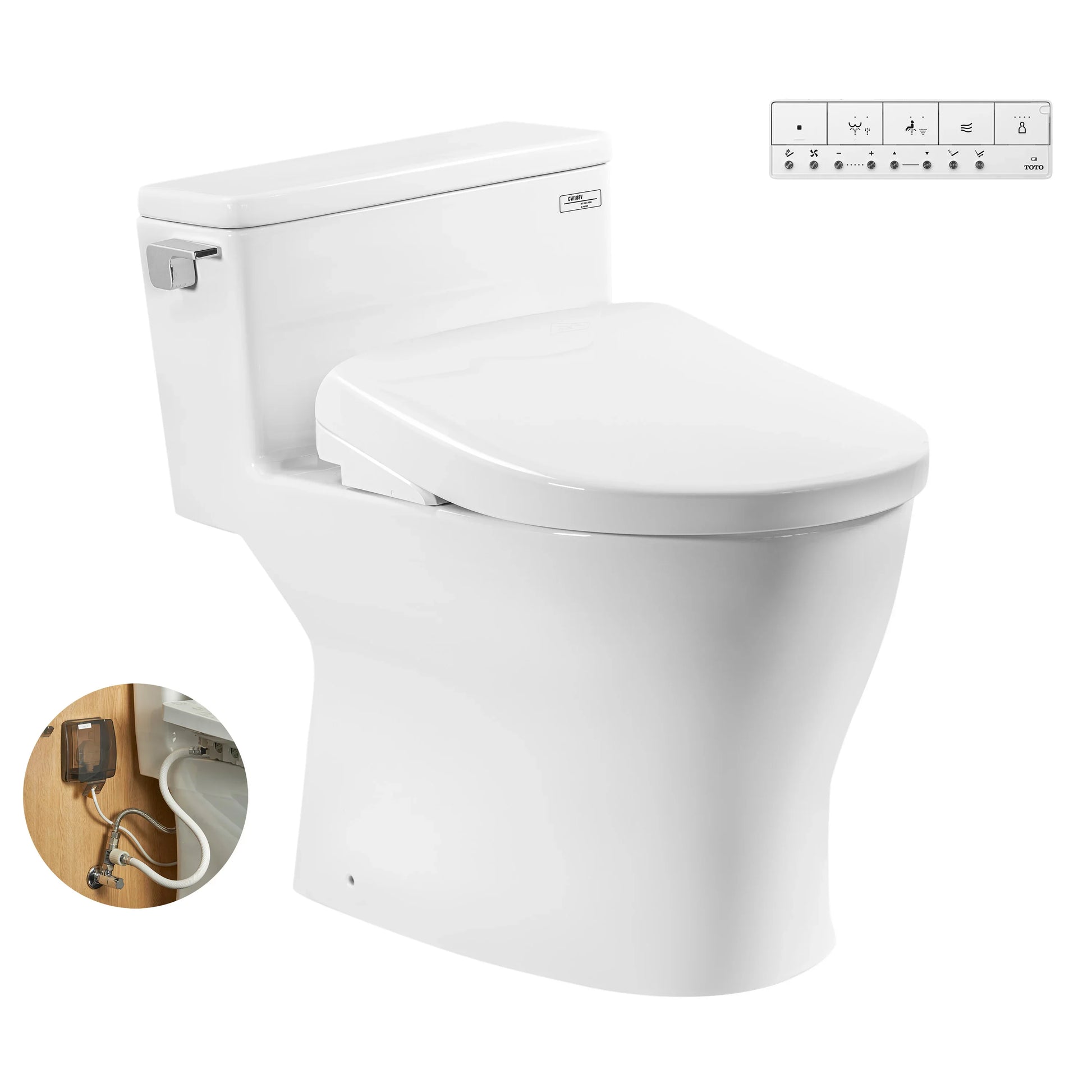 Bàn cầu 1 khối kèm nắp rửa điện tử WASHLET dòng S7 – TCF47360GAA MS188VKW23#XW - Daisan Mart