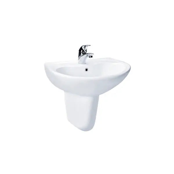 Chậu lavabo treo tường LHT240CS chân lửng LHT240CSW - Daisan Mart