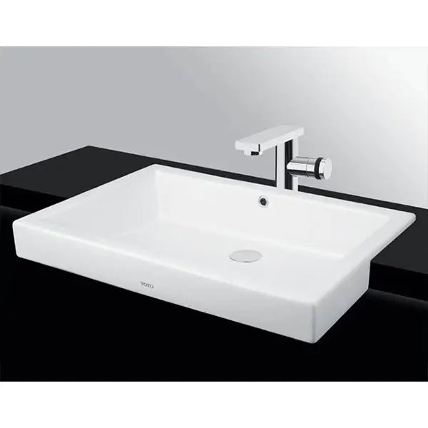 Chậu rửa mặt cao cấp lavabo bán âm bàn LW646JWFW LW646JW-F#W - Daisan Mart