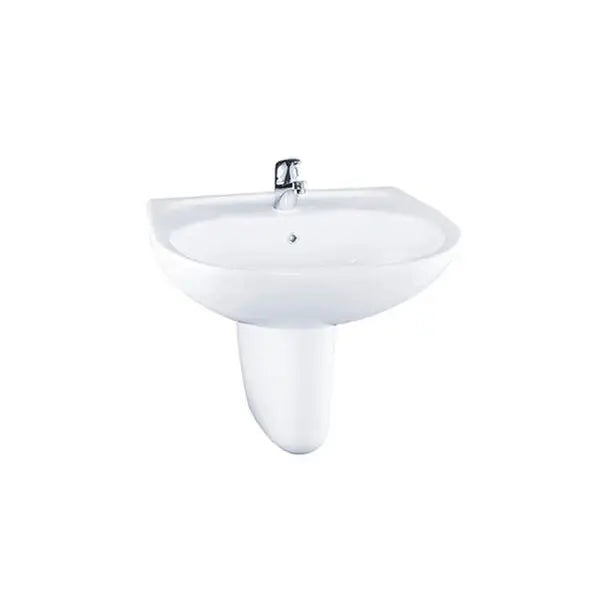 Chậu rửa mặt lavabo chân lửng LHT236CSW LHT236CSW - Daisan Mart