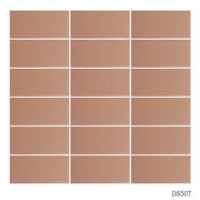 Gạch Mosaic thẻ hồng cam KT 45x95mm NGT_507_XRY - Daisan Mart