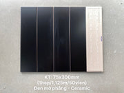 Gạch thẻ màu đen men mờ 75x300mm loại 1 mã STA75307M - Daisan Mart