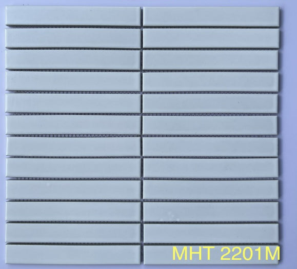 Gạch mosaic que trắng size 22x145 mã Y22F801(2201M) - Daisan Mart