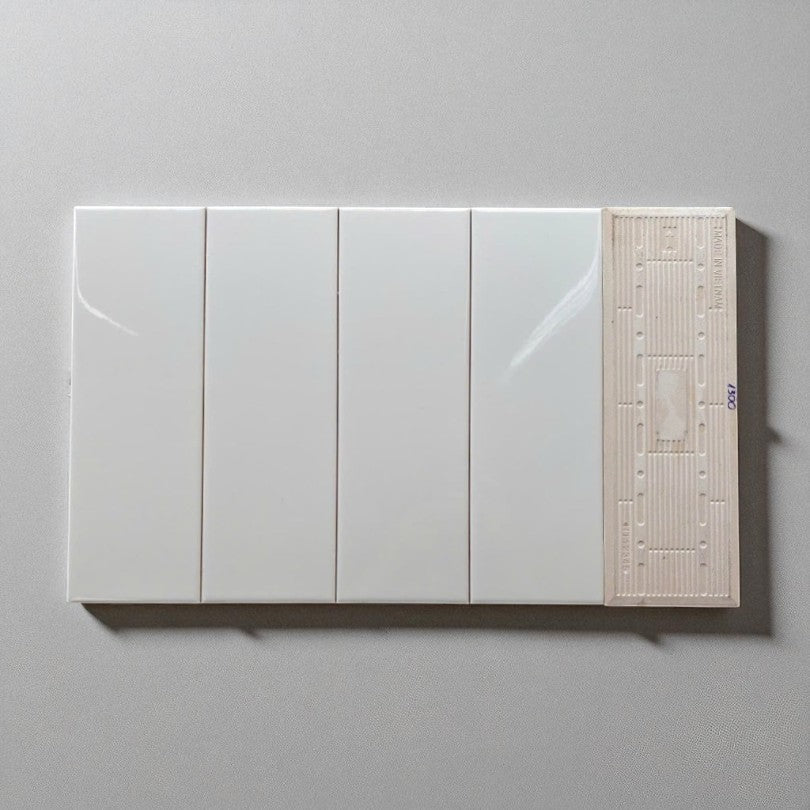 Premium glossy white decorative tile 100x300mm PSTA1300