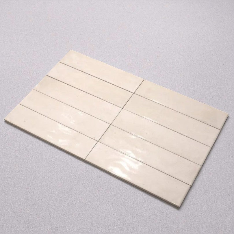 Chinese tile, glossy cream, size 75x300 mm, MDL7537C11 (1 box/ 44 tiles/ 1m2)