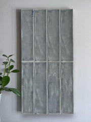 Vietnamese tile, glossy gray, size 75*300 mm, 0378-0, Type 1 (1 box/ 50 tiles/ 1.125m2)