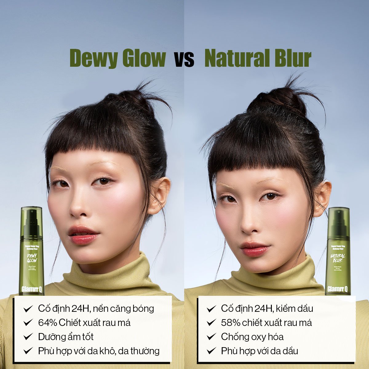 Xịt Khóa Nền Cố Định Glamrr Q Vegan Super Stay Makeup Fixer - Daisan Mart
