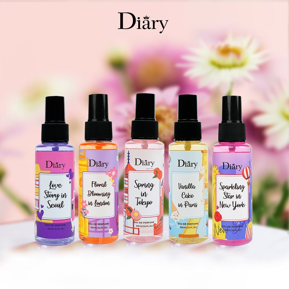 Xịt Thơm Cơ Thể Diary Eau De Perfume 100ml - Daisan Mart