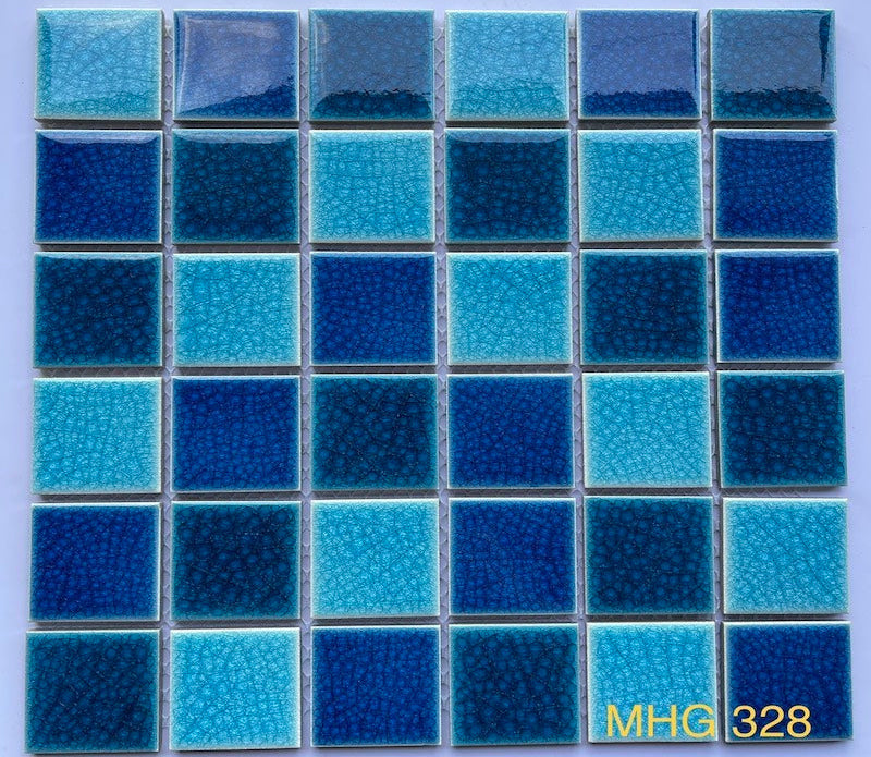 MHG 328 2-Layer Cracked Glaze Ceramic Mosaic Tile 