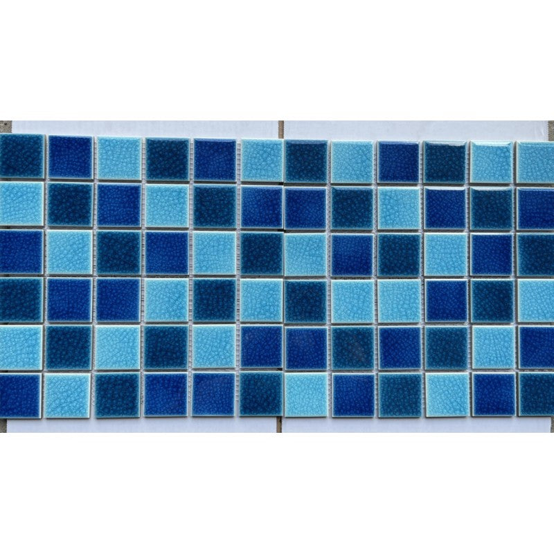 MHG 328 2-Layer Cracked Glaze Ceramic Mosaic Tile 