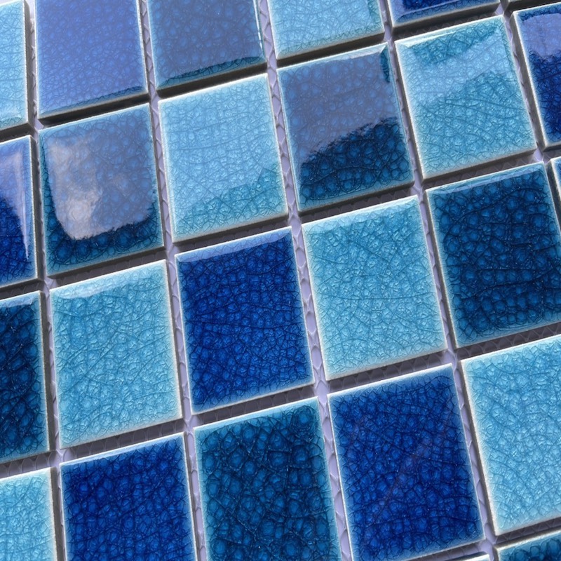MHG 328 2-Layer Cracked Glaze Ceramic Mosaic Tile 