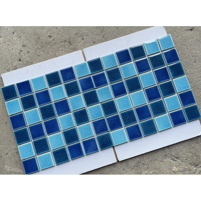 MHG 328 2-Layer Cracked Glaze Ceramic Mosaic Tile 