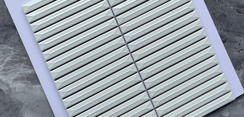 MHT 139 Chopstick Mosaic Tile White 