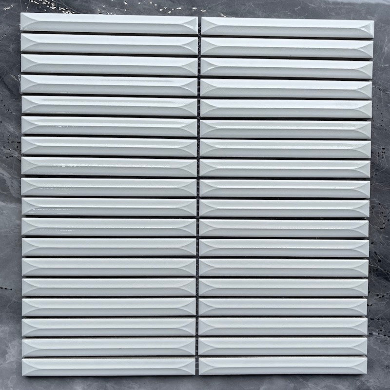 MHT 139 Chopstick Mosaic Tile White 