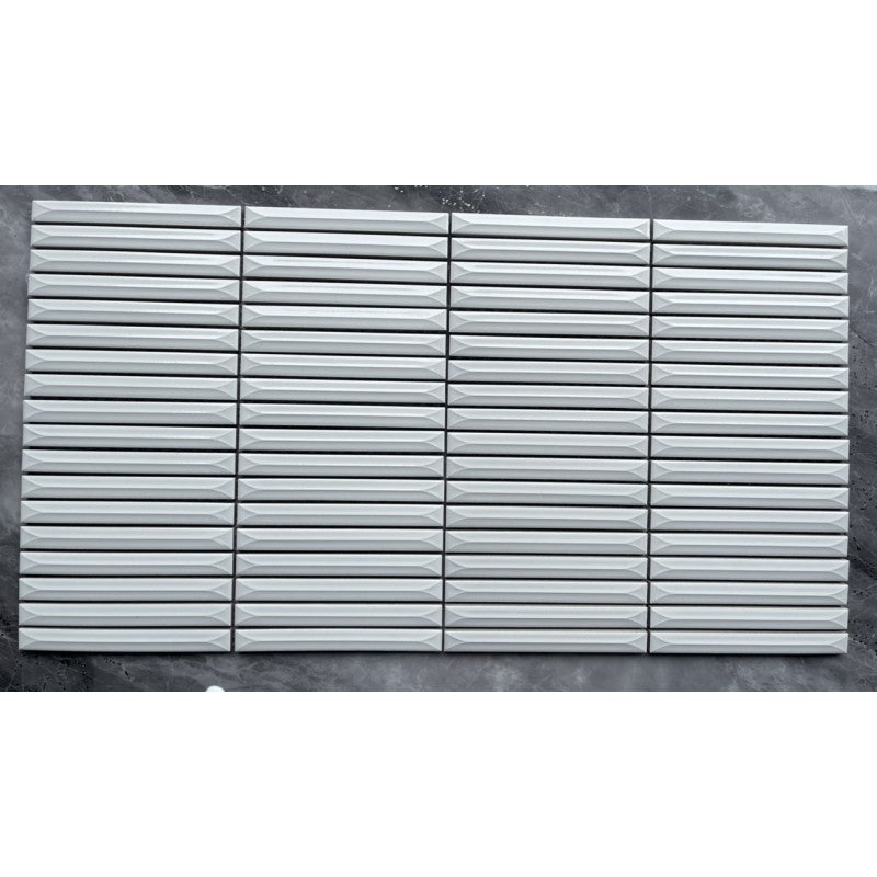 MHT 139 Chopstick Mosaic Tile White 