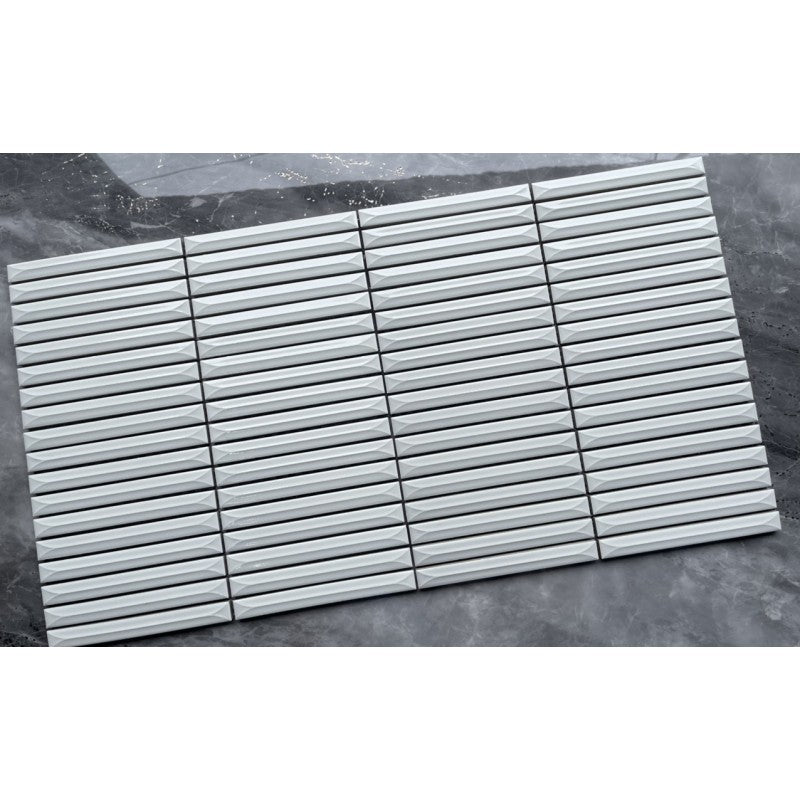 MHT 139 Chopstick Mosaic Tile White 