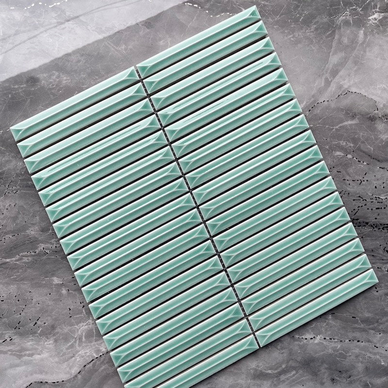 MHT 306 Chopstick Mosaic Tiles Turquoise 