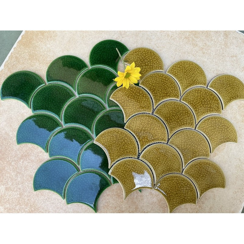 2-layer Reef Fish Scale Mosaic Tile MHF 8915 