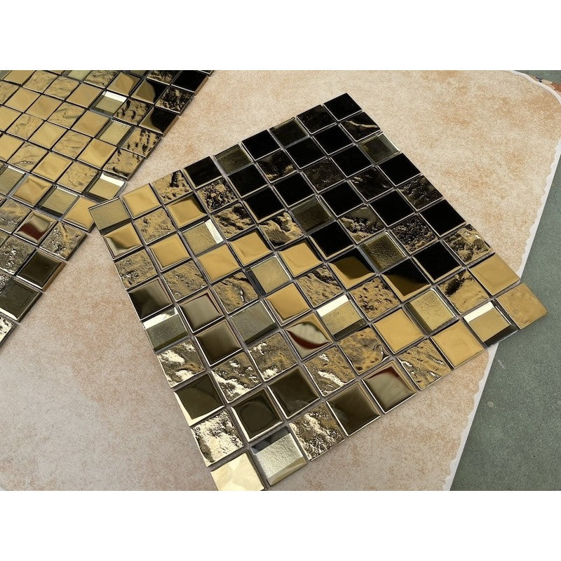 High-class glass mosaic tile MH 502 