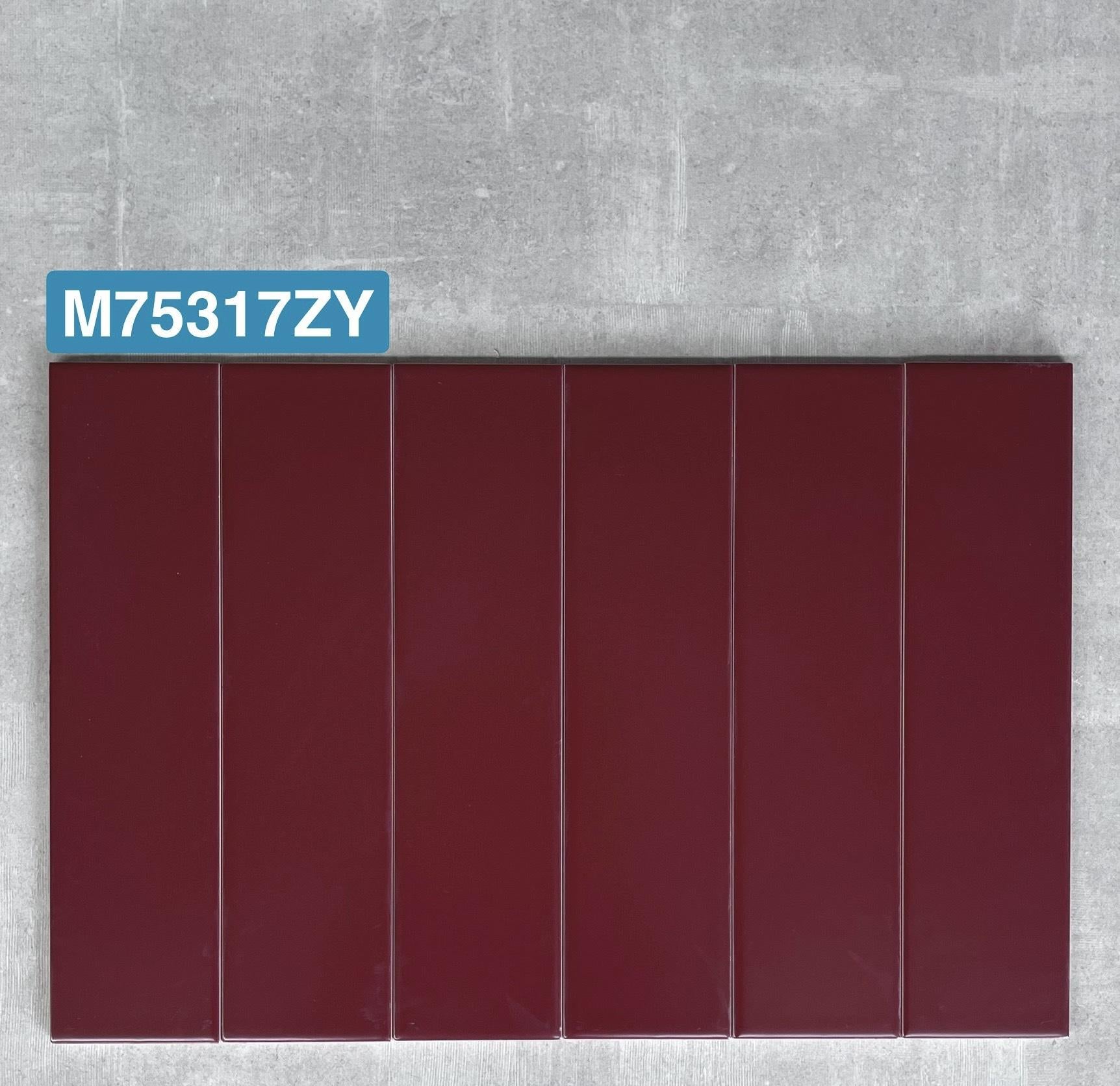 Matte glazed ceramic tile, size 75x300mm, code M75317ZY
