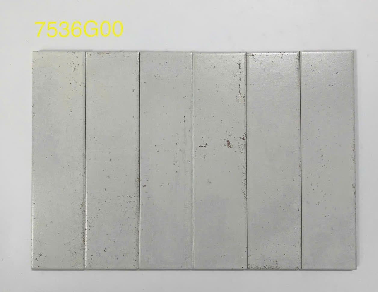 Flat matte porcelain tile size 75x300 code MD75306G00