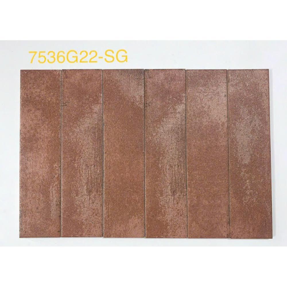 Flat metallic matte porcelain tile, size 75x300, code MD7536G22-SG