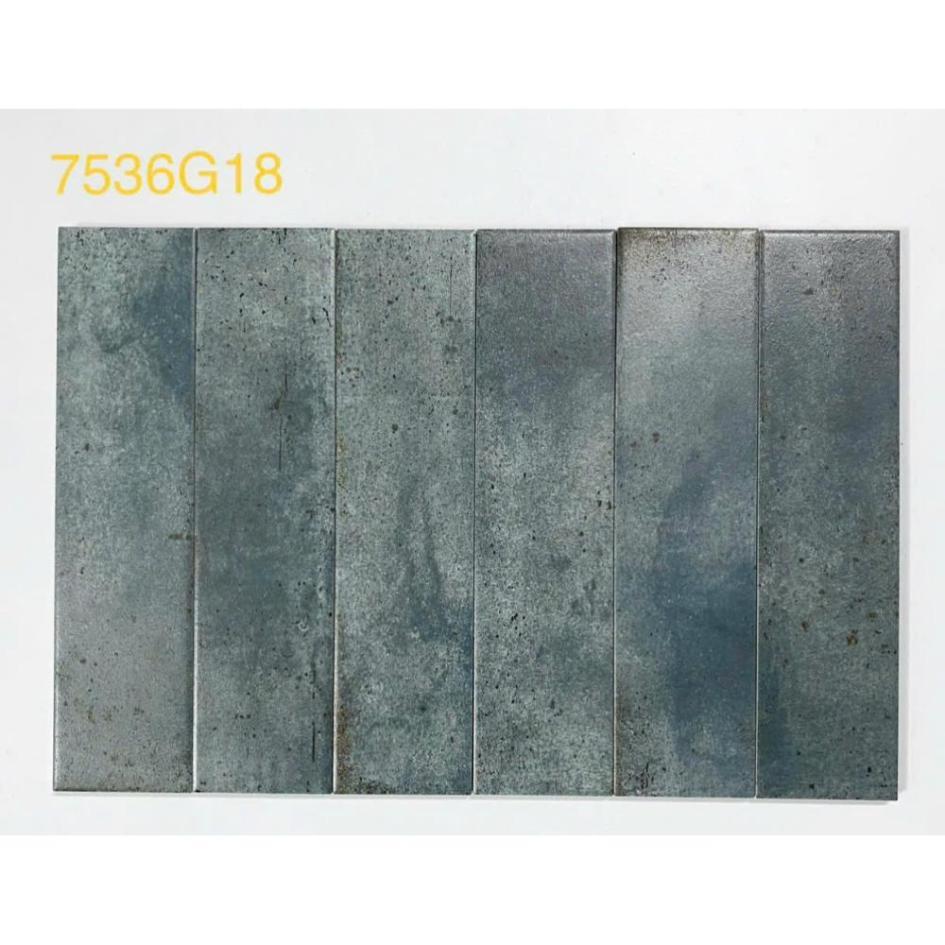 Flat matte porcelain tile size 75x300 code MD7536G18