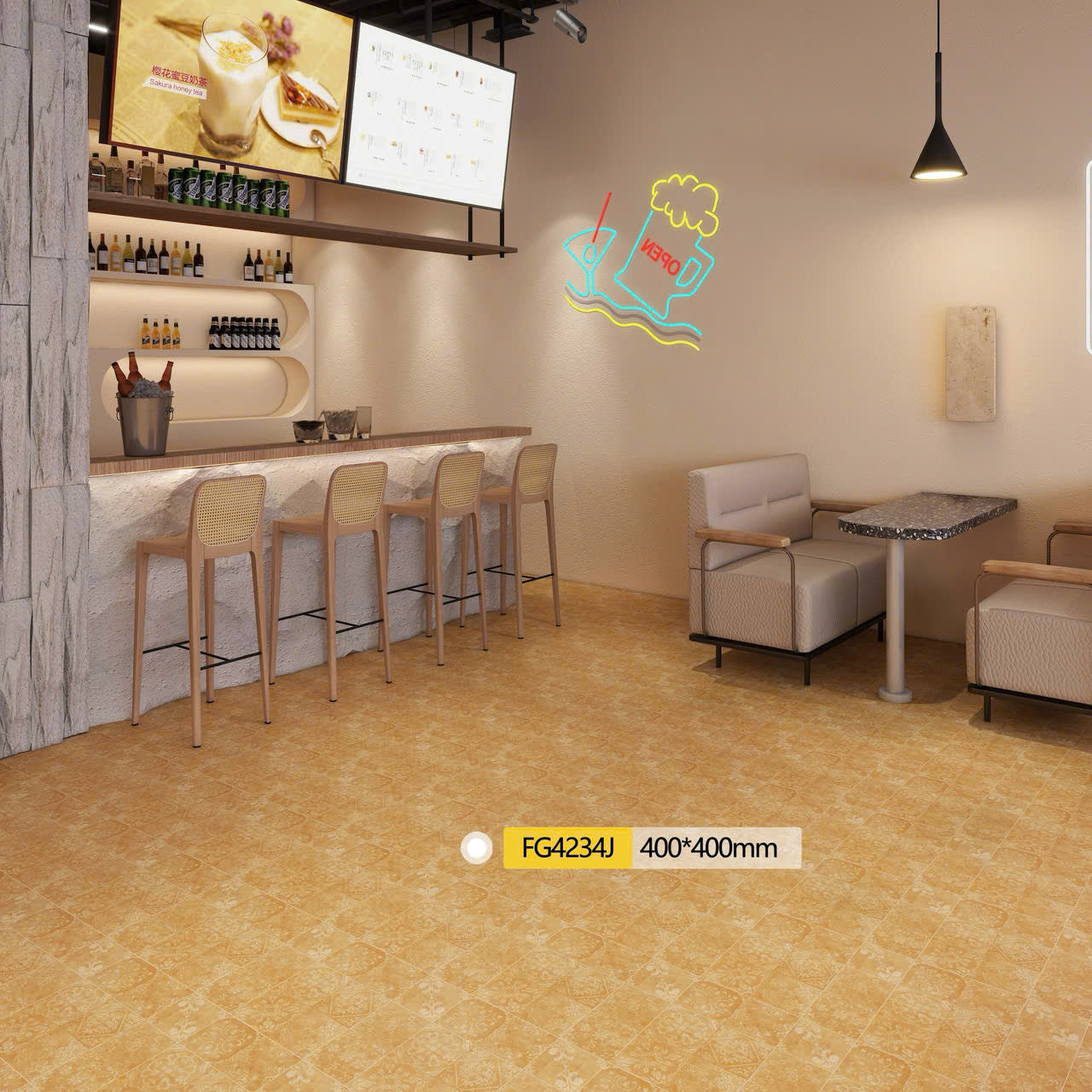 Cement Tiles 400x400mm code FG4234J